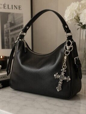 Gothic Cross Bag Charm/Keychain NWT